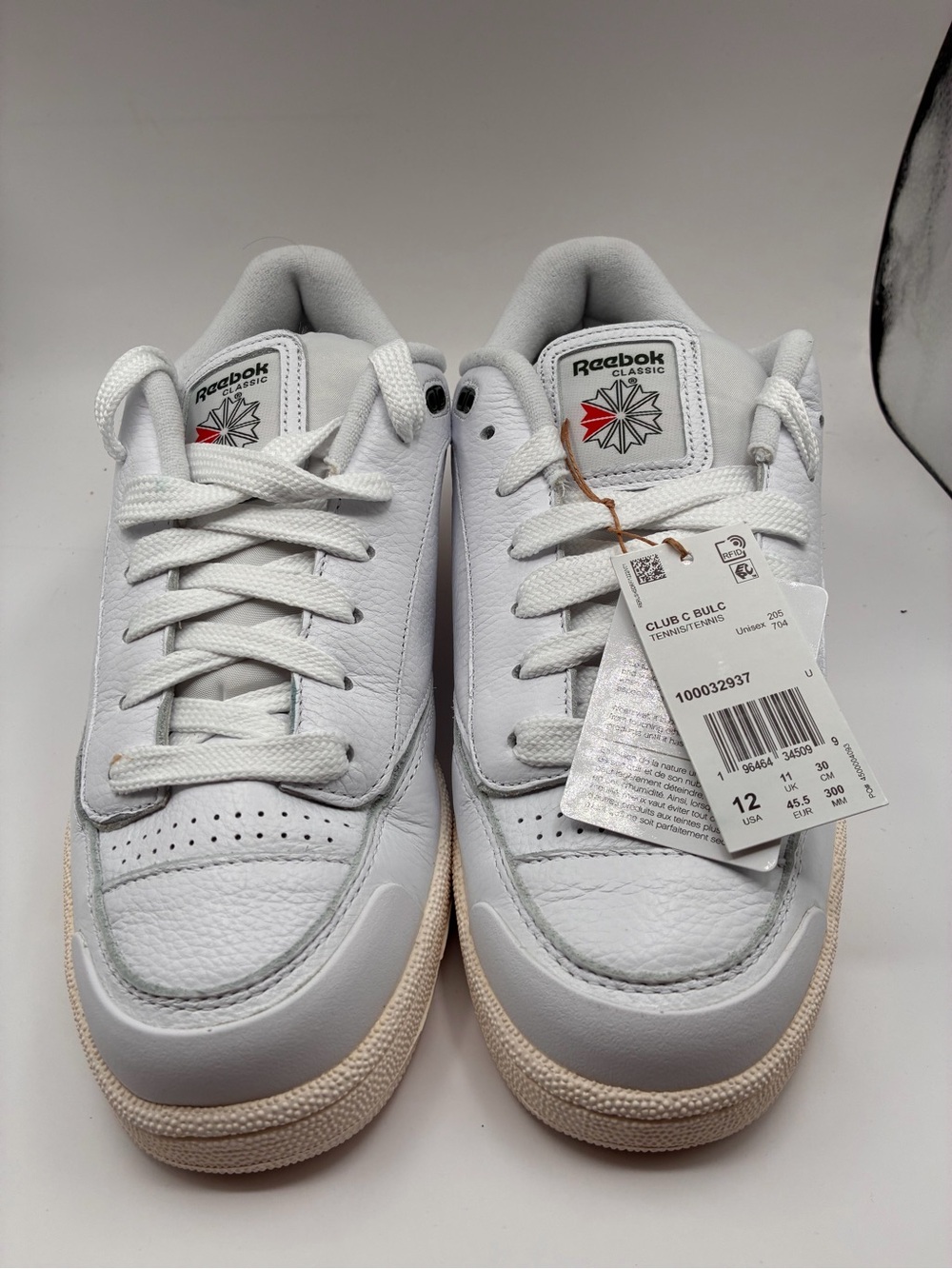 Reebok Unisex Club C Bulc Shoes, White/Varsity Green/Chalk, 12 New